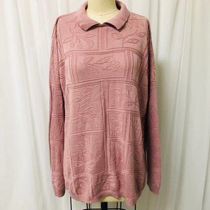 VTG Lavender Printed Sweater